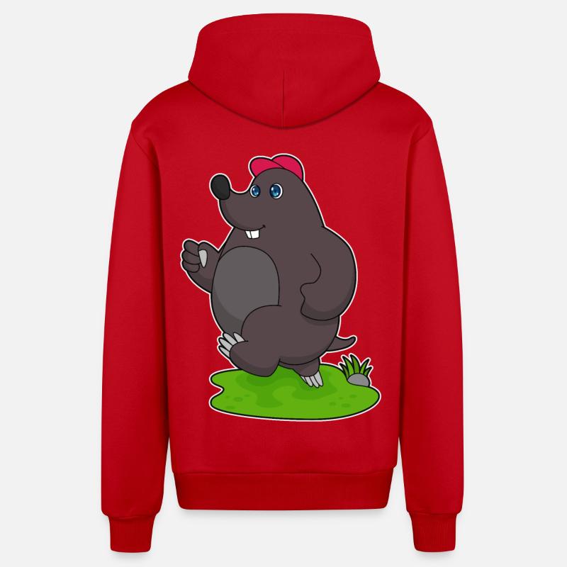Mole Jogger Jogging - Veste à capuche bio décontractée fabriquée en UE - rouge