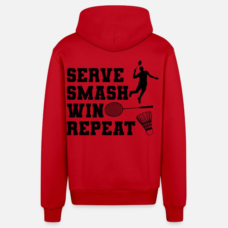 Servir Smash Win Repeat - Veste à capuche bio décontractée fabriquée en UE - rouge