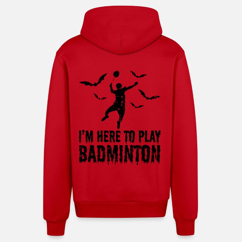 Batminton - Veste à capuche bio décontractée fabriquée en UE - rouge