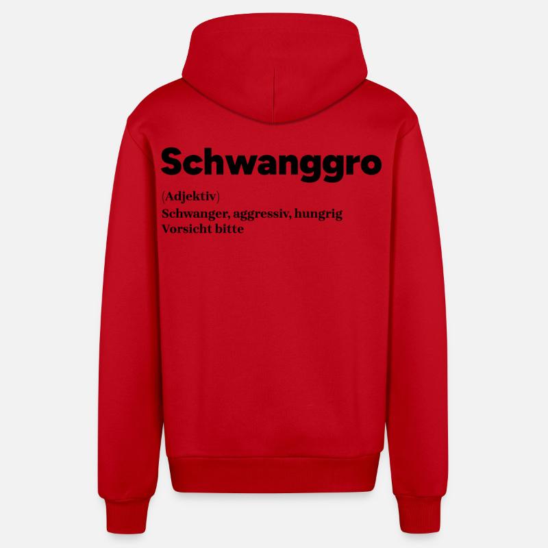 Schwangerschaft Schwanger Mutter Statement Eltern - Organic Relaxed Kapuzenjacke Made in EU - Rot