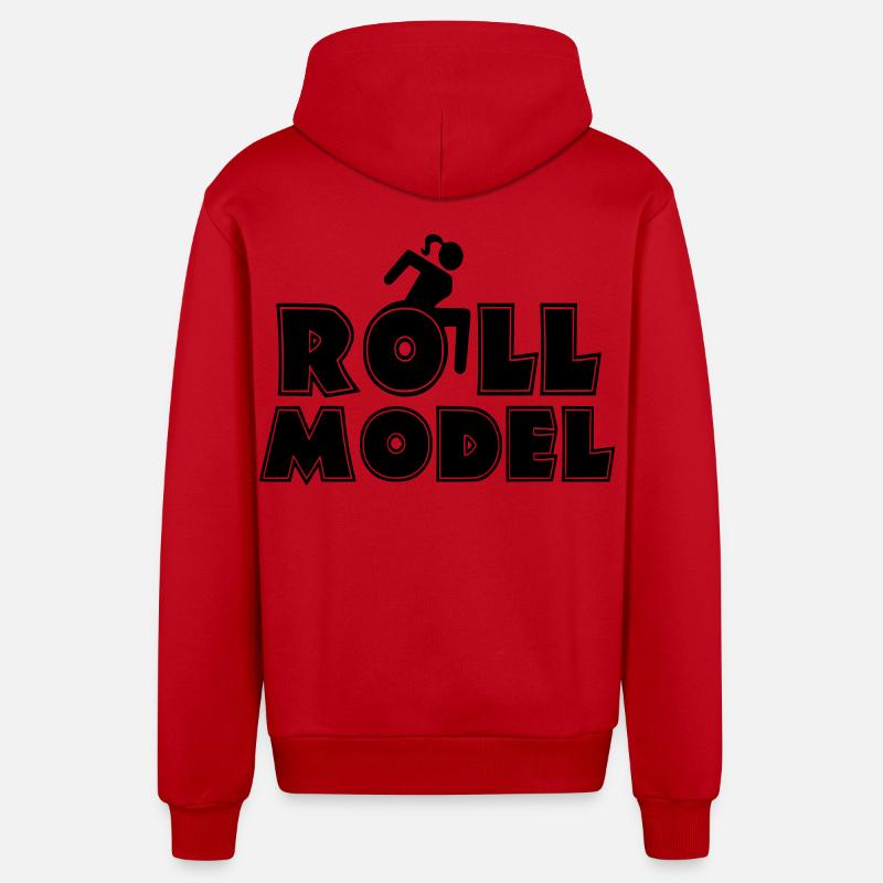 Jeder Rollstuhlfahrer ist ein Vorbild * - Organic Relaxed Kapuzenjacke Made in EU - Rot