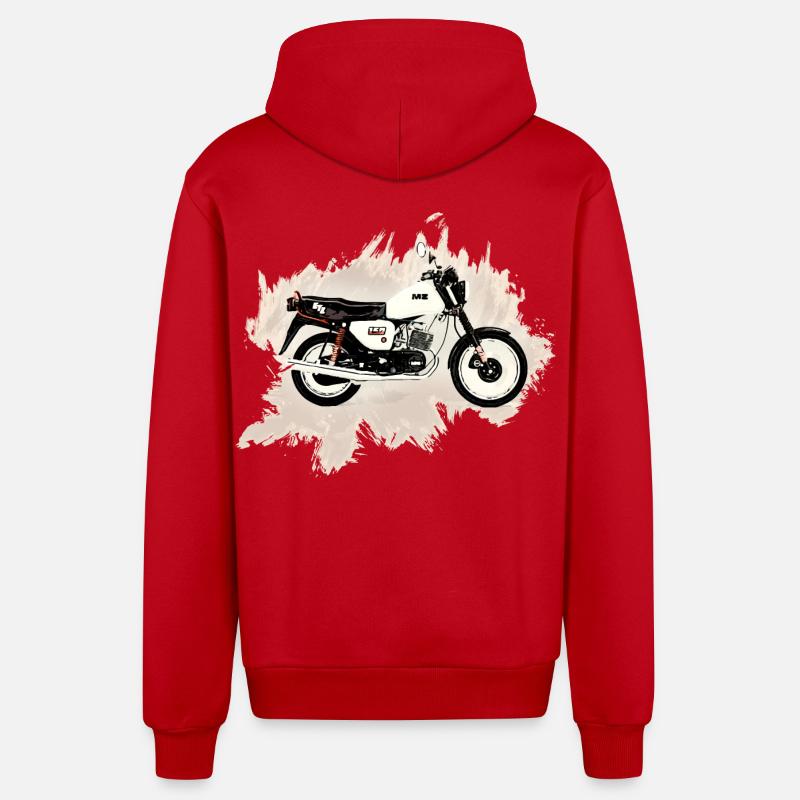 MZ ETZ 150 - Veste à capuche bio décontractée fabriquée en UE - rouge