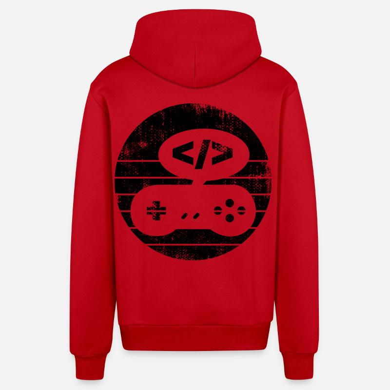 Programmeur de jeux vidéo - Veste à capuche bio décontractée fabriquée en UE - rouge