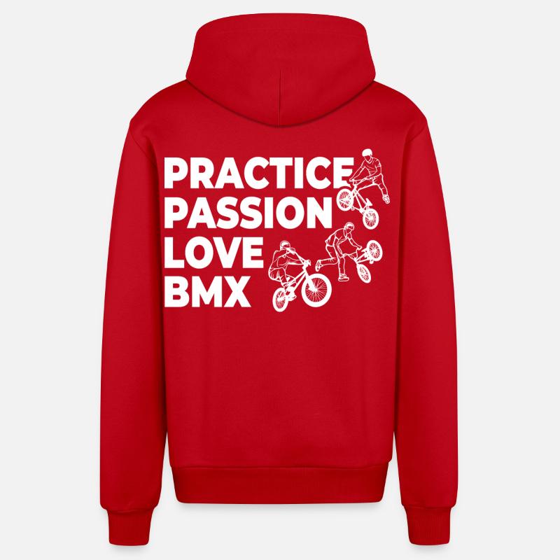 Drôle de slogan BMX - Veste à capuche bio décontractée fabriquée en UE - rouge