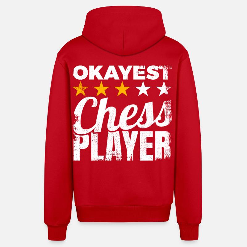 Joueur d’échecs Okayest - Veste à capuche bio décontractée fabriquée en UE - rouge