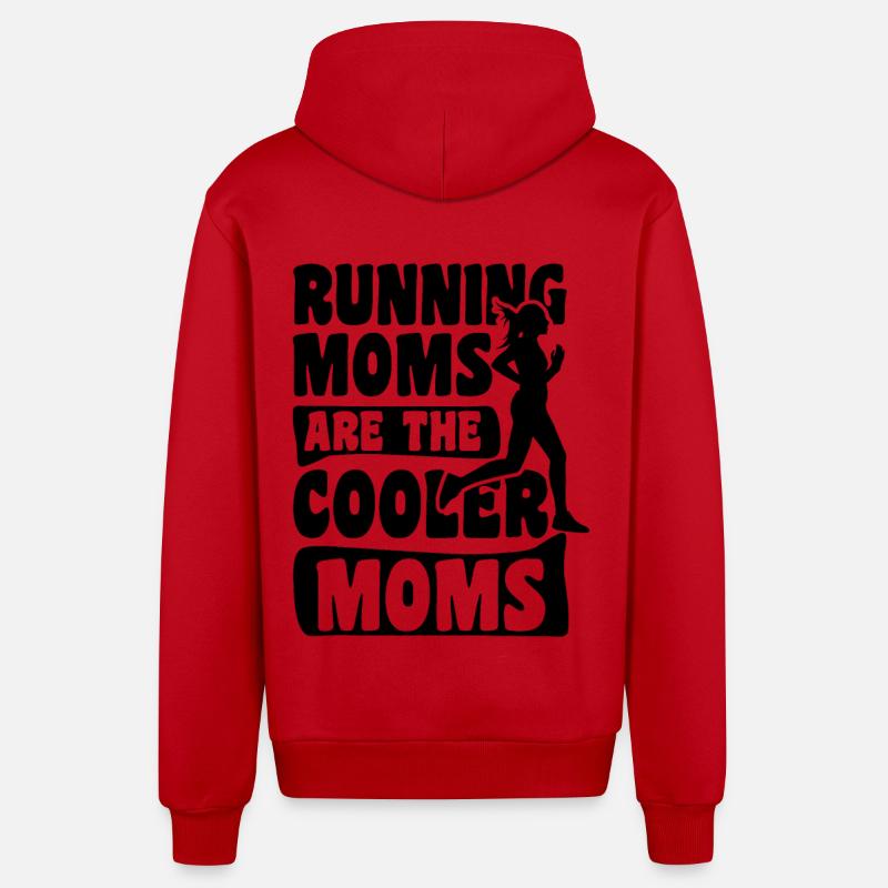 Écrou de course - Veste à capuche bio décontractée fabriquée en UE - rouge