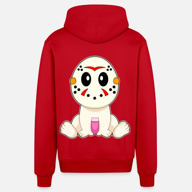 Bébé Halloween - Veste à capuche bio décontractée fabriquée en UE - rouge