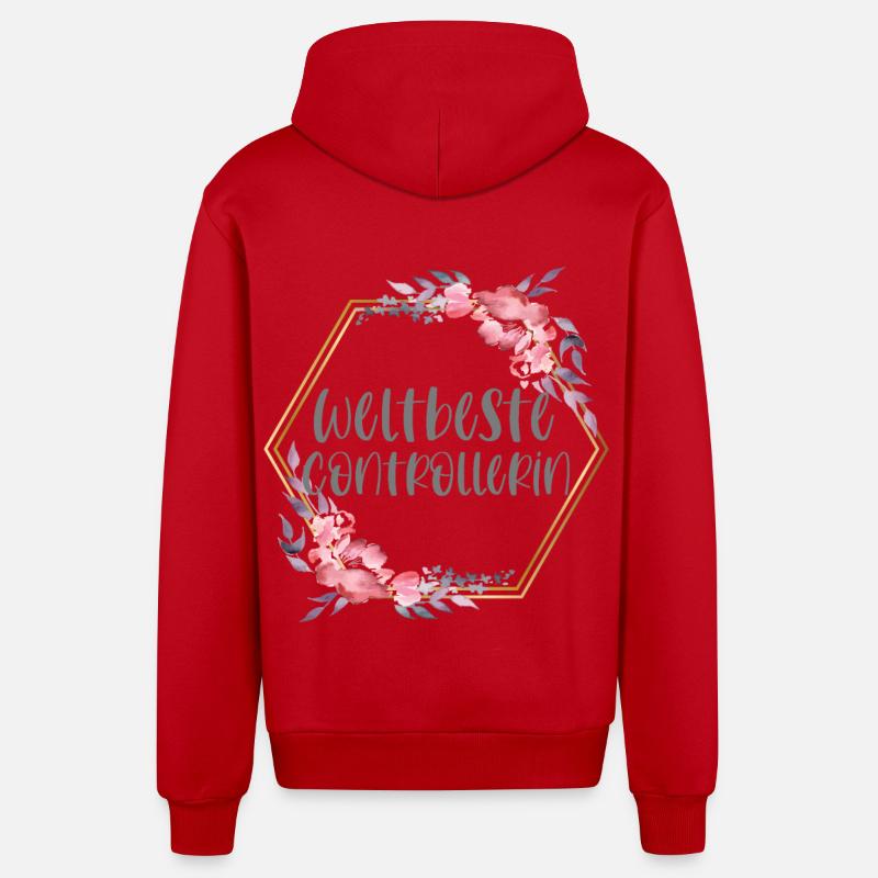 Controllerin Controlling Beruf Geschenk - Organic Relaxed Kapuzenjacke Made in EU - Rot
