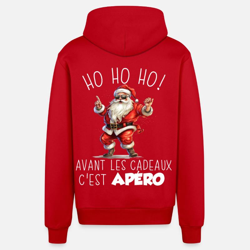 Pull Moche De Noël - Veste à capuche bio décontractée fabriquée en UE - rouge