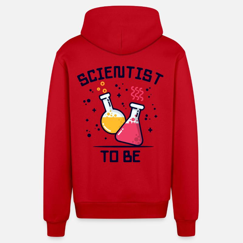 Workaholic Wissenschafter Statement Beruf Karriere - Organic Relaxed Kapuzenjacke Made in EU - Rot