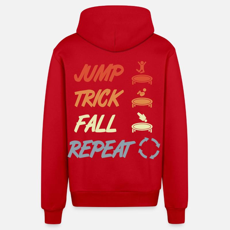 Trampoline Techniques - Veste à capuche bio décontractée fabriquée en UE - rouge