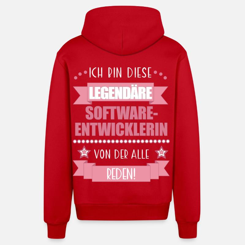 Softwareentwicklerin Codeexpertin süßes Geschenk - Organic Relaxed Kapuzenjacke Made in EU - Rot