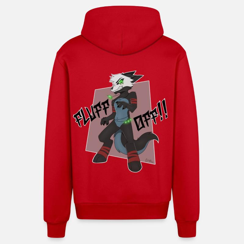 Abysse - Peluches !! (extrait de Bunneko_Arts) - Veste à capuche bio décontractée fabriquée en UE - rouge