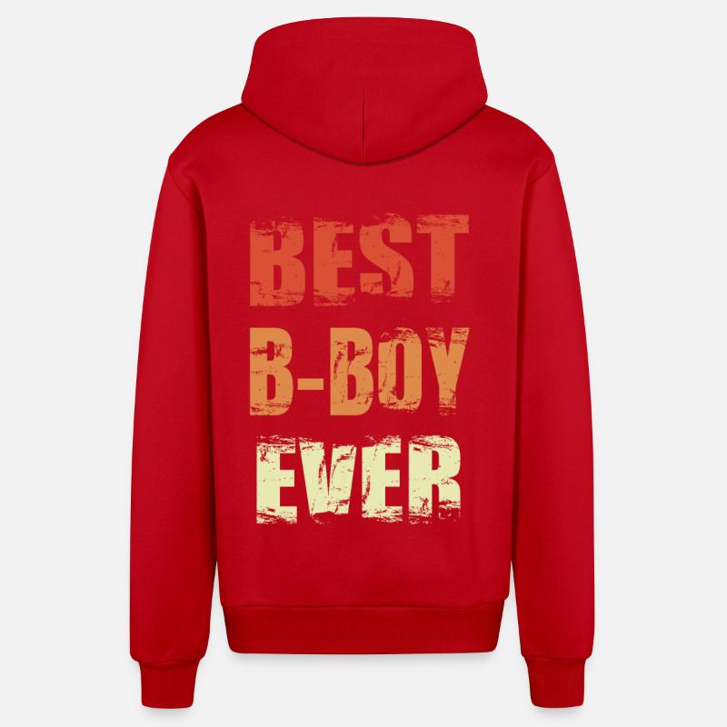 Meilleur B-Boy de tous les temps - Veste à capuche bio décontractée fabriquée en UE - rouge