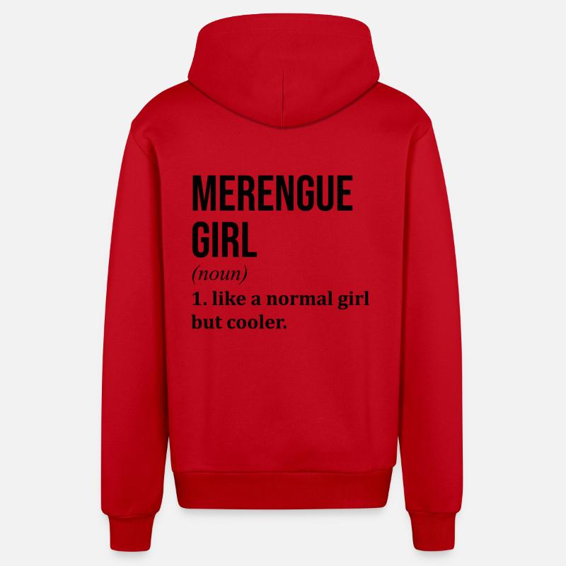 Merengue - Organic Relaxed Hooded Jacket Made in EU - red