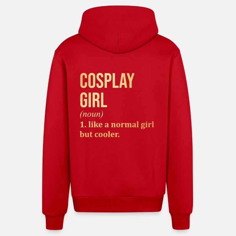 Cosplay - Organic Relaxed Hooded Jacket Made in EU - red