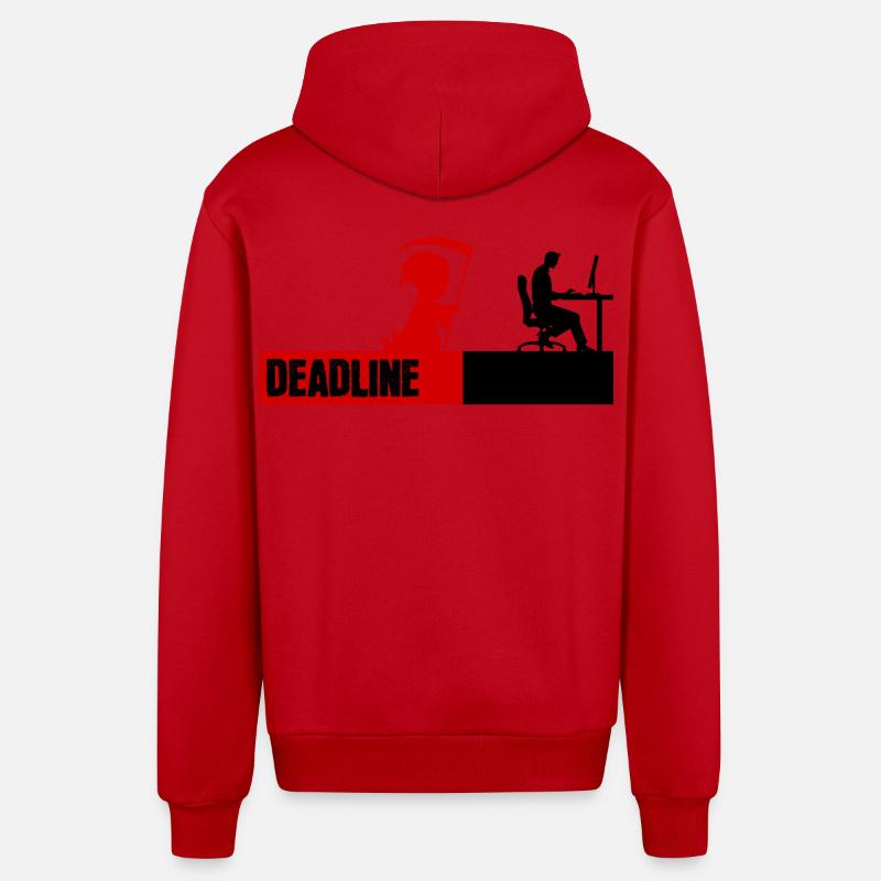 Bugfixing Scripting Dev Computerfreak Developer - Organic Relaxed Hooded Jacket Made in EU - red