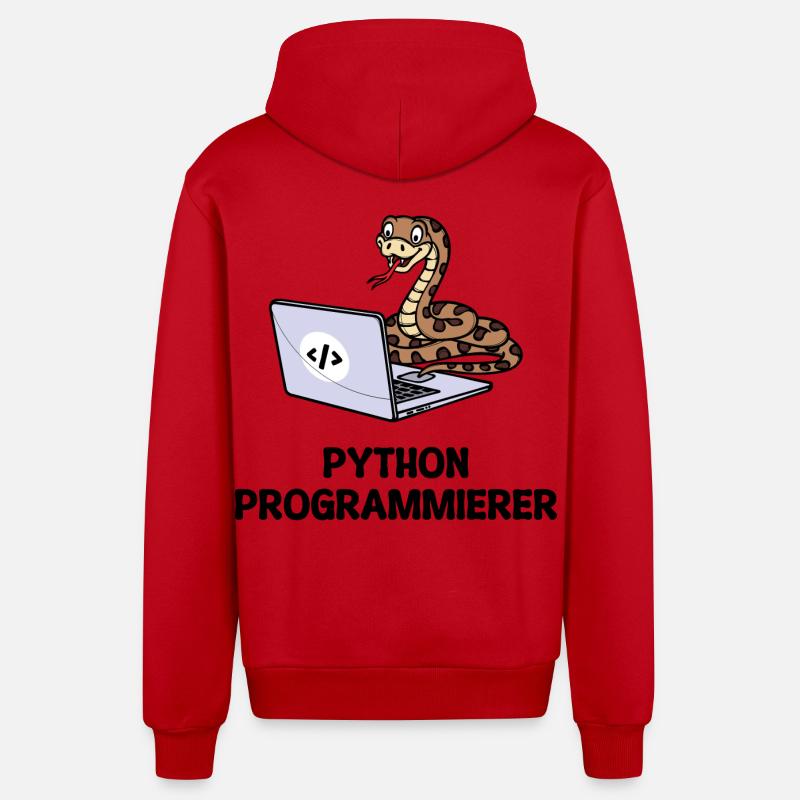 Programmierer Computer Code Developer Statement - Organic Relaxed Kapuzenjacke Made in EU - Rot