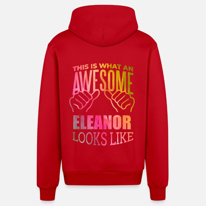 Eleanor - Veste à capuche bio décontractée fabriquée en UE - rouge