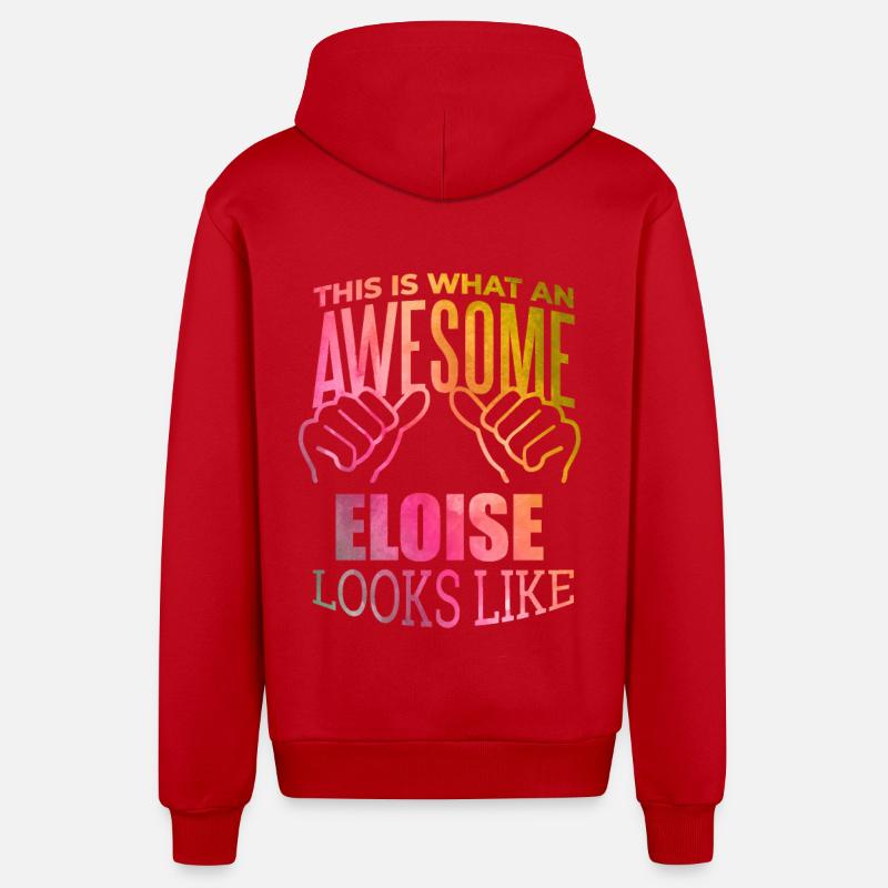 Eloise - Veste à capuche bio décontractée fabriquée en UE - rouge