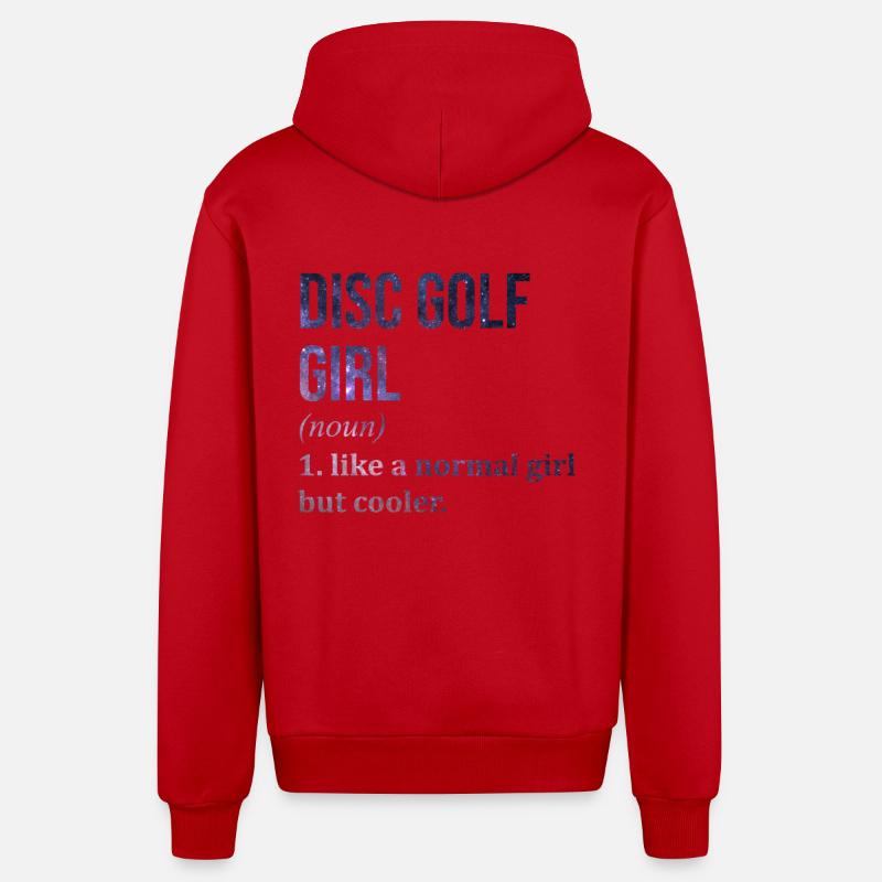 Disc golf - Veste à capuche bio décontractée fabriquée en UE - rouge