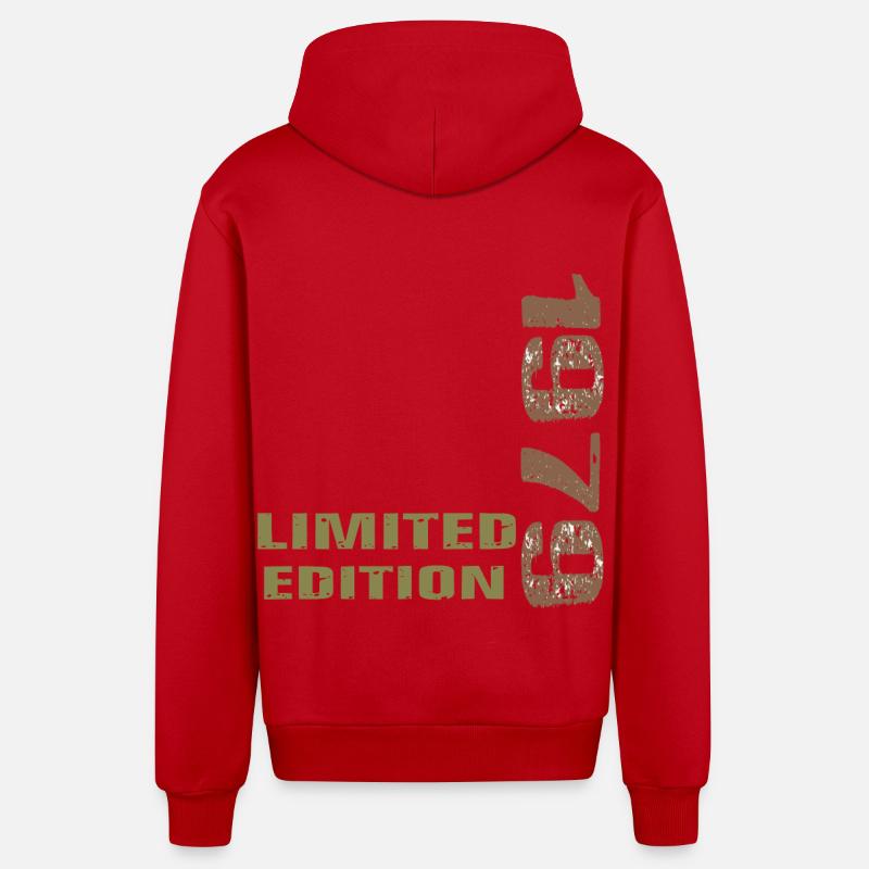 Millésime 1979 Édition Limitée Cadeau - Veste à capuche bio décontractée fabriquée en UE - rouge