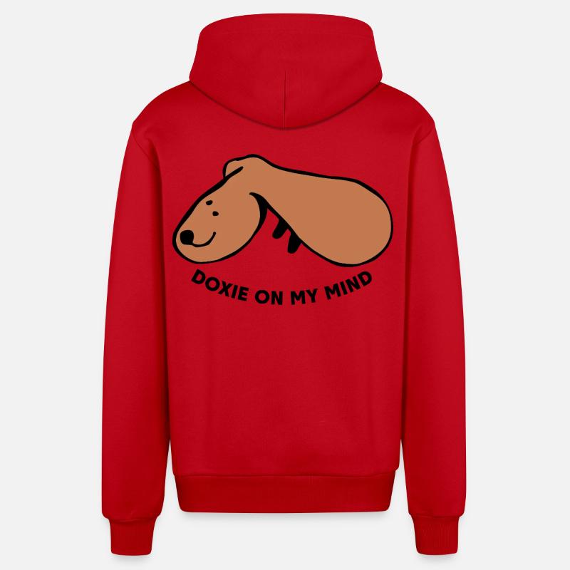 Chien décontracté – Tout simplement détendu - Veste à capuche bio décontractée fabriquée en UE - rouge