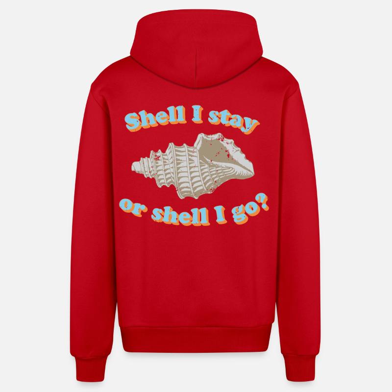 Shell ou go ? - Veste à capuche bio décontractée fabriquée en UE - rouge