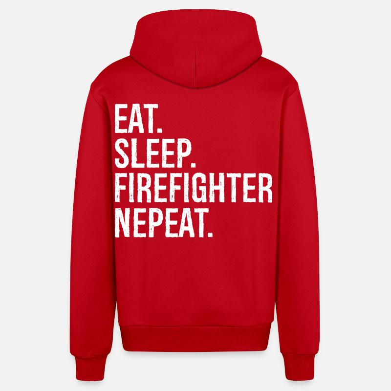Manger Dormir Pompier Nepeat - Veste à capuche bio décontractée fabriquée en UE - rouge