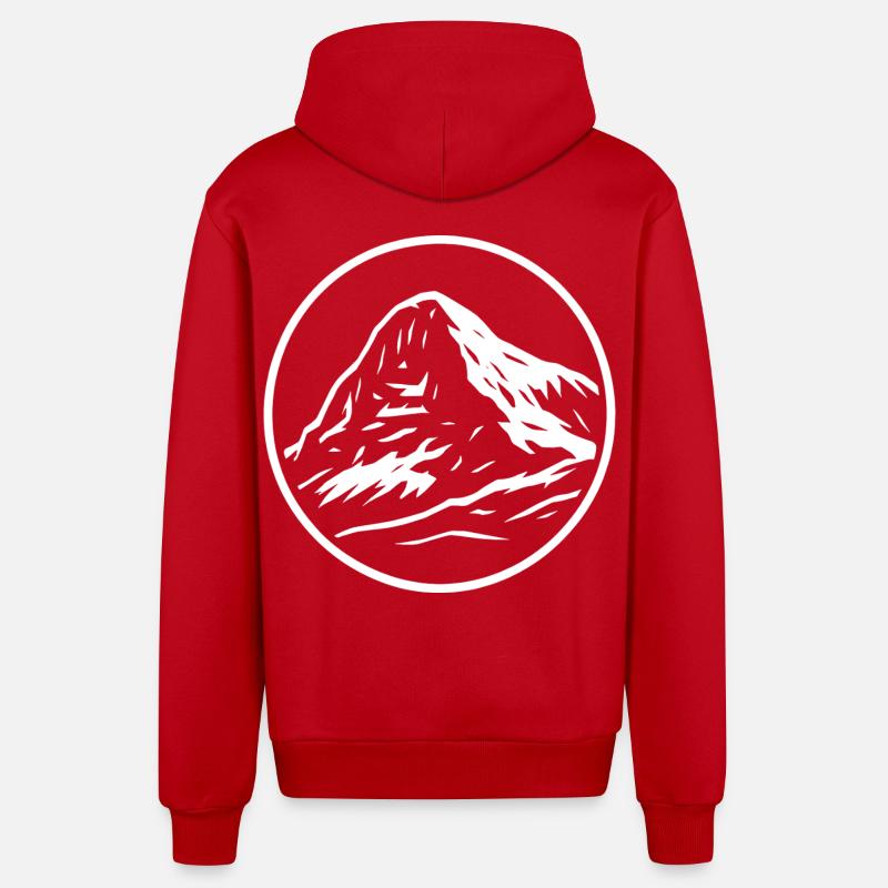 Eiger - Veste à capuche bio décontractée fabriquée en UE - rouge