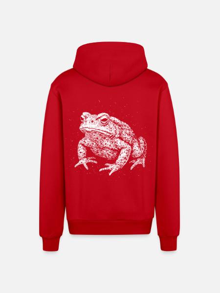 Toad - Organic Relaxed Hooded Jacket Made in EU - red
