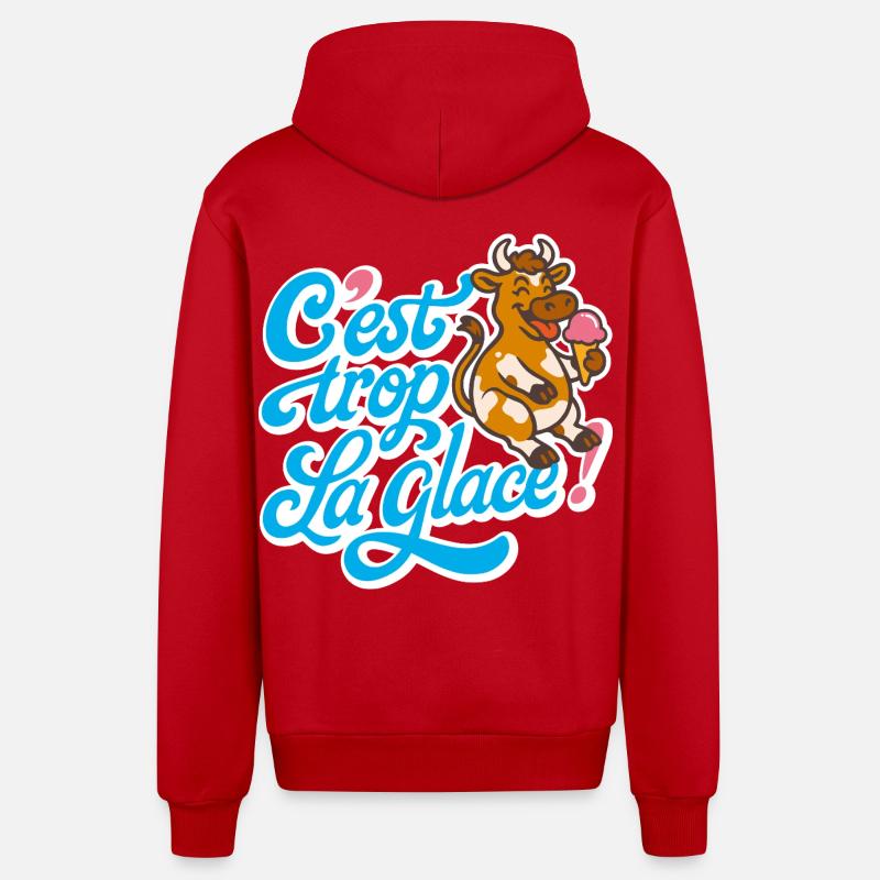 C'est trop la glace ! - Veste à capuche bio décontractée fabriquée en UE - rouge
