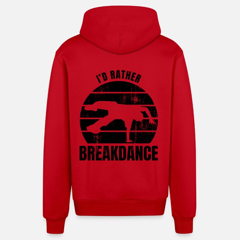 Phrase breakdancer - Veste à capuche bio décontractée fabriquée en UE - rouge