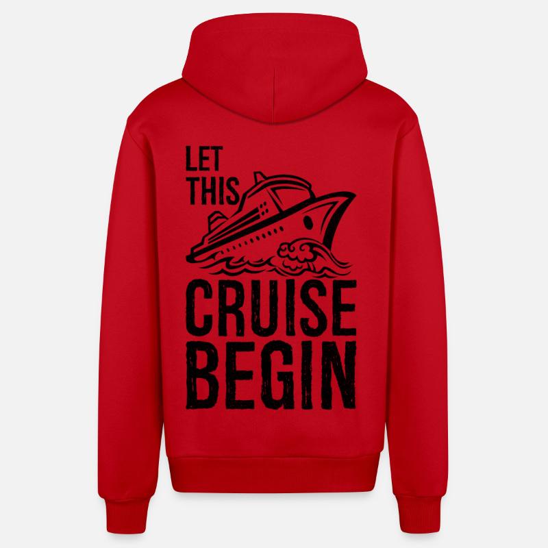 Que cette croisière commence - Veste à capuche bio décontractée fabriquée en UE - rouge