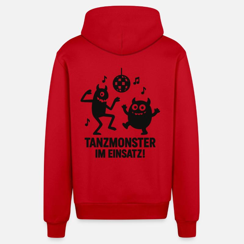 Dance Monster Insert Disco - Veste à capuche bio décontractée fabriquée en UE - rouge