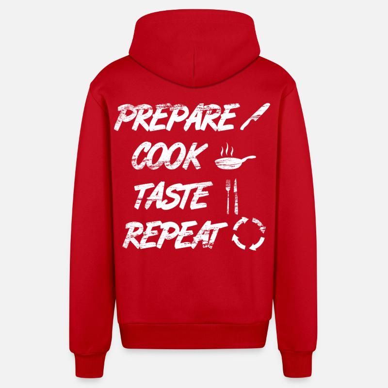 Citation de Koch - Veste à capuche bio décontractée fabriquée en UE - rouge