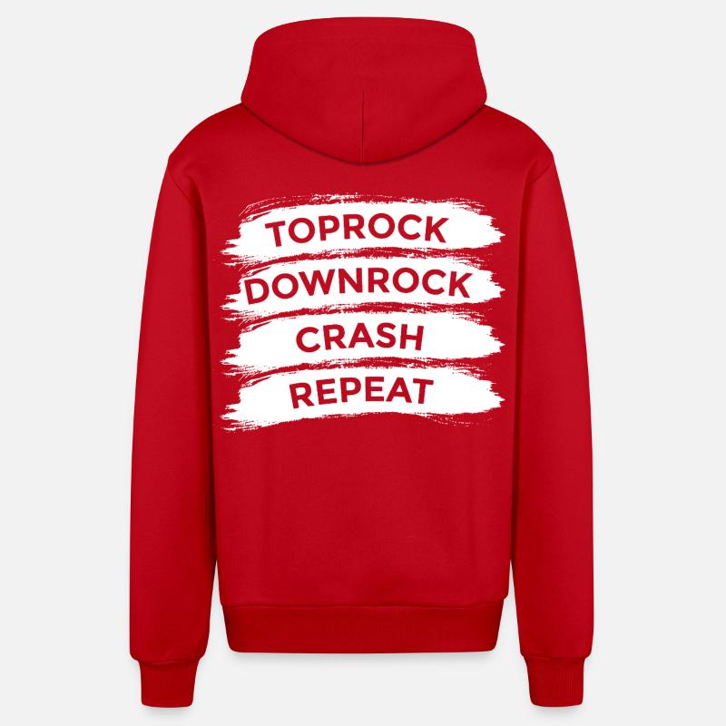 Breakdance Techniken - Organic Relaxed Kapuzenjacke Made in EU - Rot