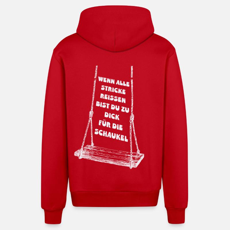 Quand tout le reste échoue - Veste à capuche bio décontractée fabriquée en UE - rouge