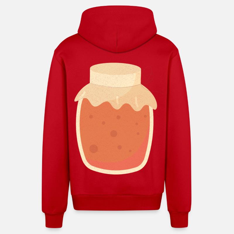 Millésime d’automne - Veste à capuche bio décontractée fabriquée en UE - rouge