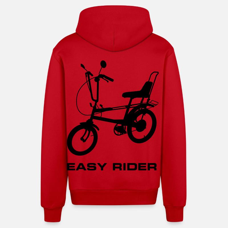 Conception de l’hélicoptère. - Veste à capuche bio décontractée fabriquée en UE - rouge