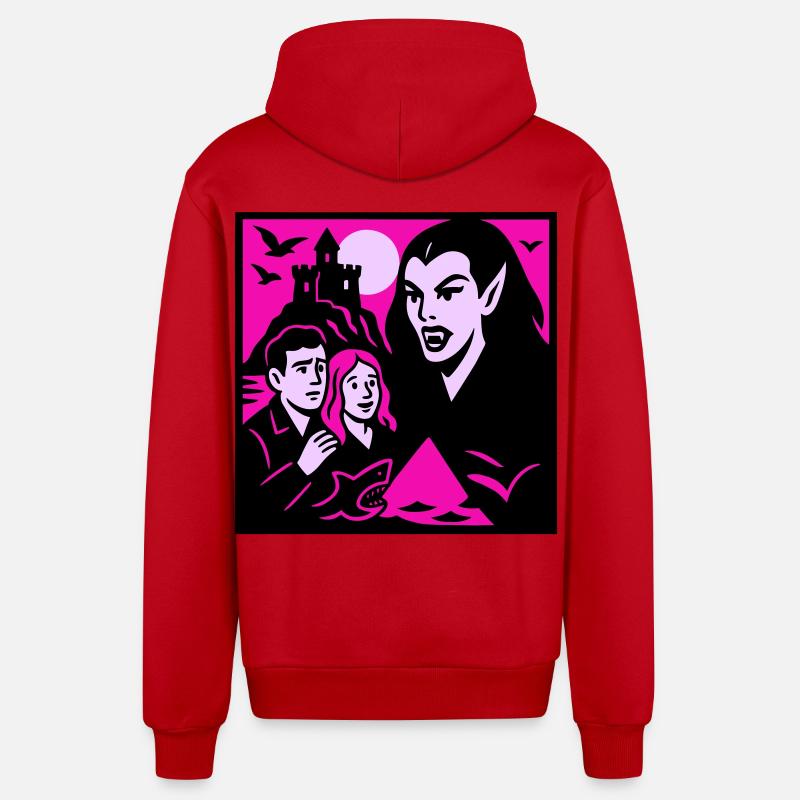 Comtesse vampire - Veste à capuche bio décontractée fabriquée en UE - rouge