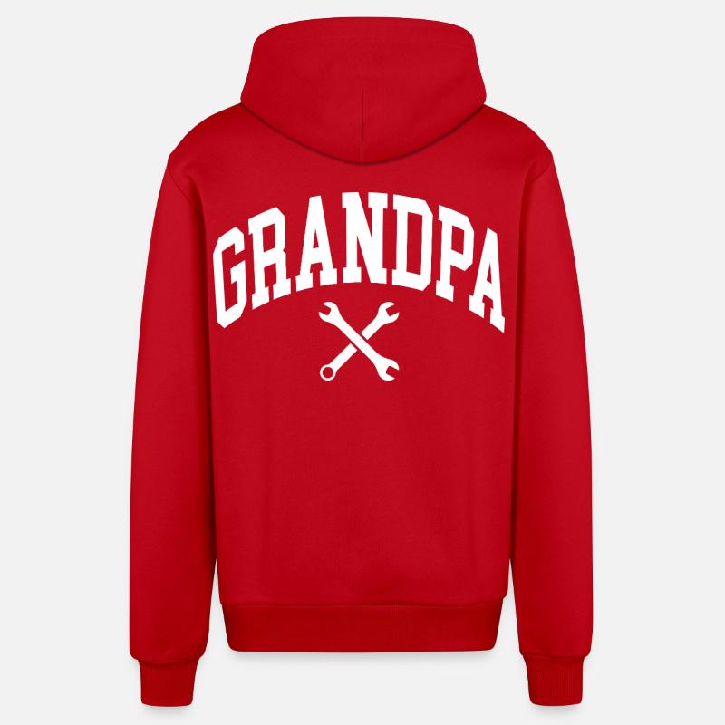 Papi - Veste à capuche bio décontractée fabriquée en UE - rouge