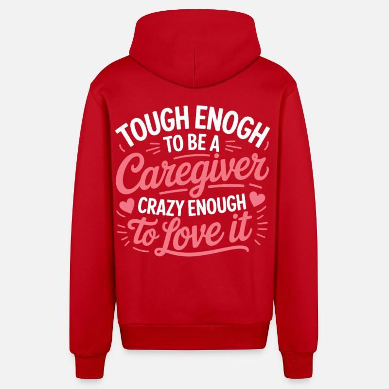 Gardien Pride Script Rose - Veste à capuche bio décontractée fabriquée en UE - rouge