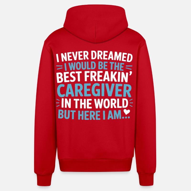 Meilleure infirmière au monde Design - Veste à capuche bio décontractée fabriquée en UE - rouge