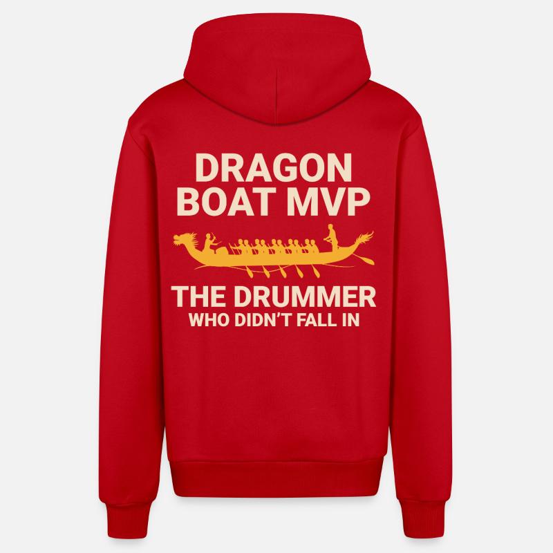 Champion de course de bateaux-dragons - Veste à capuche bio décontractée fabriquée en UE - rouge