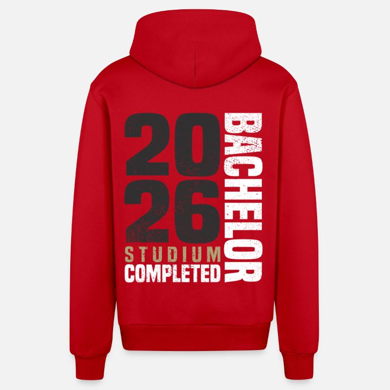 Programme de licence 2026 - Veste à capuche bio décontractée fabriquée en UE - rouge