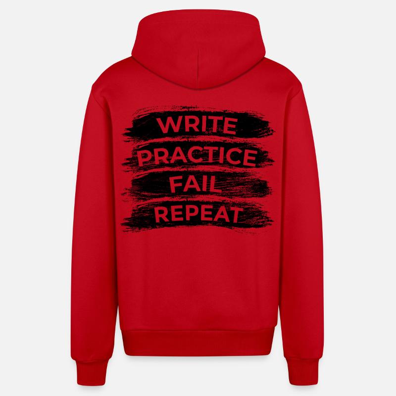Citation de motivation sur la trompette - Veste à capuche bio décontractée fabriquée en UE - rouge