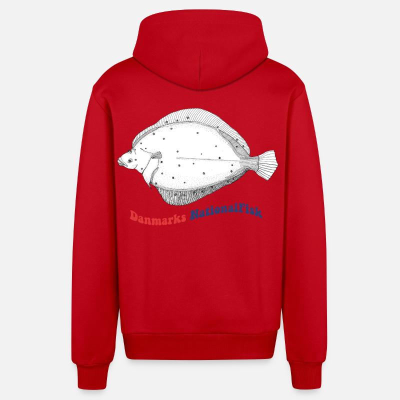 L’épagnette nationale de betteraves du Danemark - Veste à capuche bio décontractée fabriquée en UE - rouge