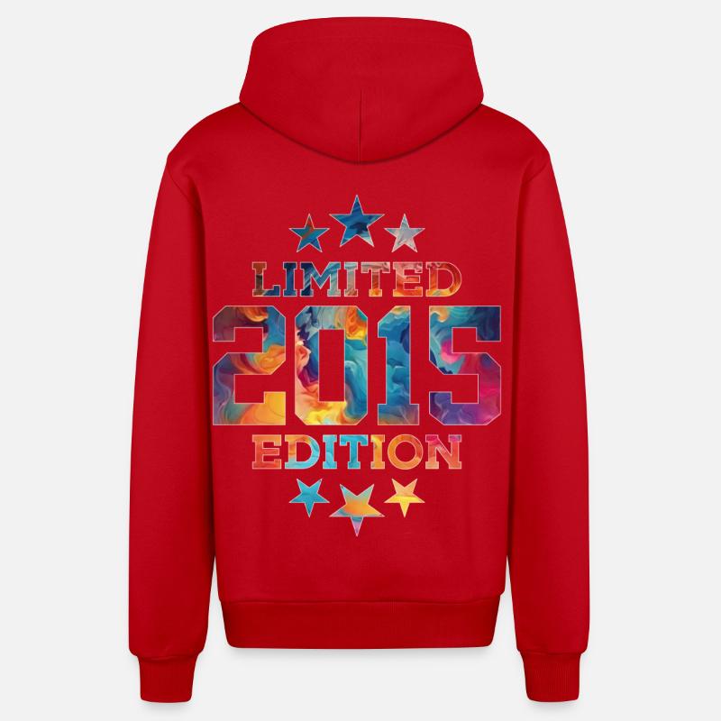 ÉDITION LIMITÉE 2015 11E ANNIVERSAIRE - Veste à capuche bio décontractée fabriquée en UE - rouge