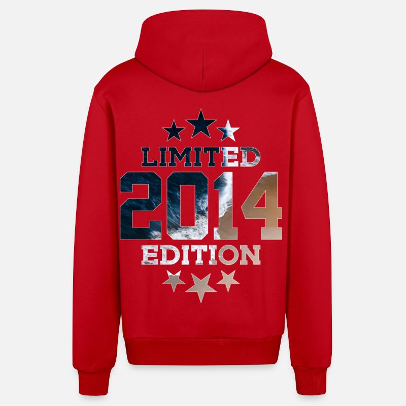 ÉDITION LIMITÉE 2014 12E ANNIVERSAIRE - Veste à capuche bio décontractée fabriquée en UE - rouge